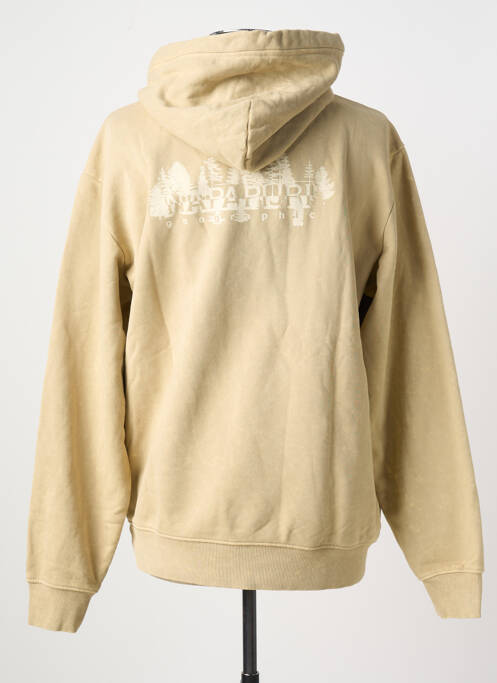 Sweat-shirt sérigraphie floquée manches longues beige NAPAPIJRI homme