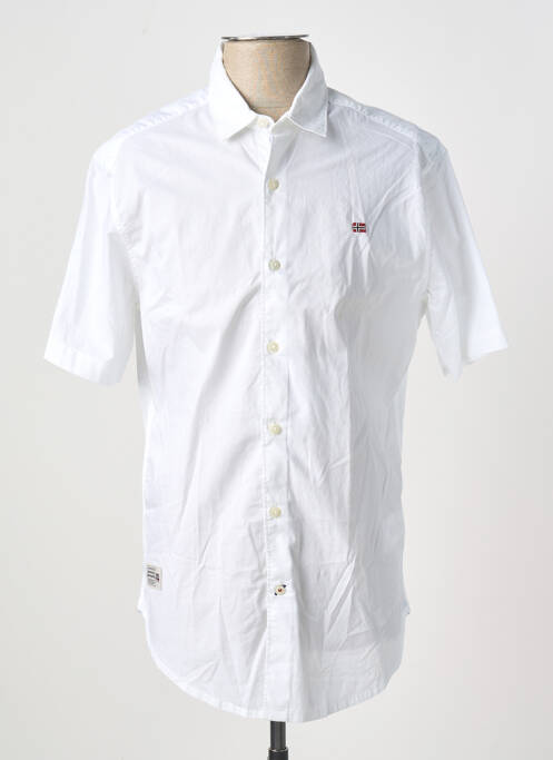 Chemise manches courtes blanc NAPAPIJRI pour homme