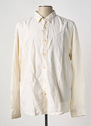 Chemise manches longues beige HUGO BOSS pour homme