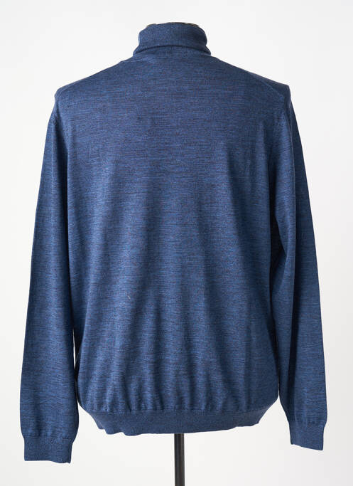 Pull col roulé bleu HUGO BOSS pour homme