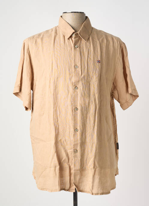 Chemise manches courtes beige NAPAPIJRI pour homme