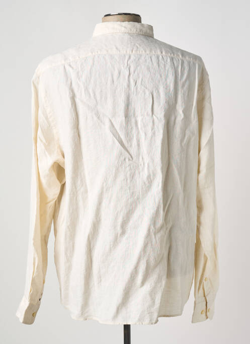 Chemise manches longues beige HUGO BOSS pour homme