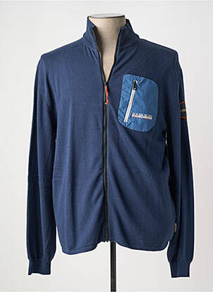 Gilet manches longues maille fine bleu NAPAPIJRI homme