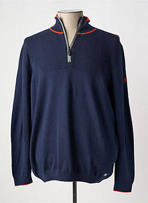 Pull col roulé manches longues manches longues bleu HUGO BOSS homme