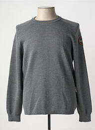 Pull col rond manches longues gris NAPAPIJRI homme