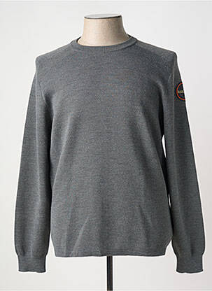 Pull col rond manches longues gris NAPAPIJRI homme