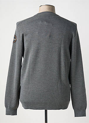 Pull col rond manches longues gris NAPAPIJRI homme
