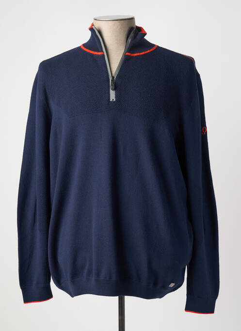 Pull col roulé bleu HUGO BOSS pour homme