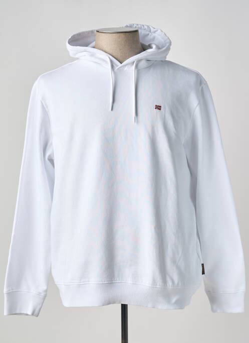 Sweat-shirt à capuche blanc NAPAPIJRI pour homme