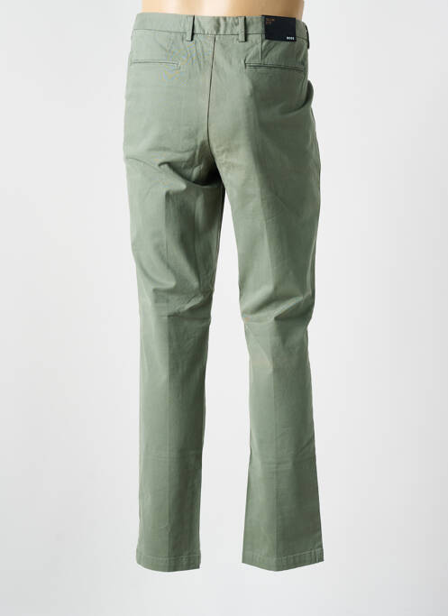 Pantalon chino fermeture zippée sous rabat avec crochet taille normale vert HUGO BOSS homme
