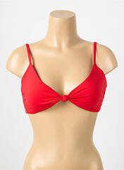 Haut de maillot de bain rouge LACOSTE pour femme seconde vue