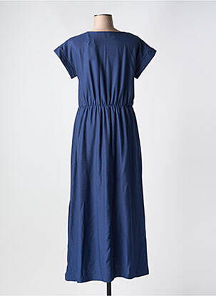 Robe longue manches courtes manches courtes bleu C'EST BEAU LA VIE femme