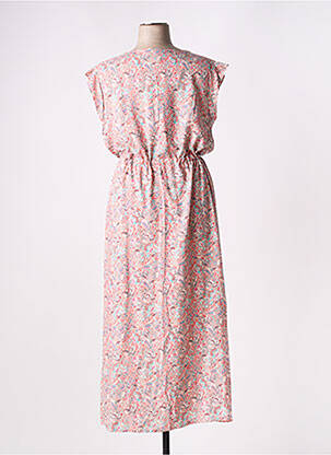 Robe longue manches courtes manches courtes rose C'EST BEAU LA VIE femme
