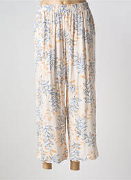Pantalon 7/8 tissage popeline taille normale orange MELYA MELODY femme
