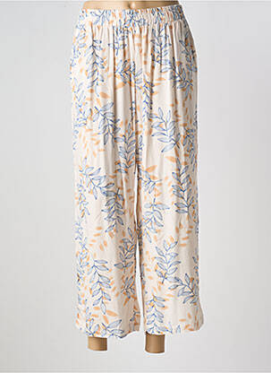 Pantalon 7/8 taille élastique taille normale orange MELYA MELODY femme