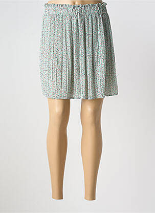 Jupe courte coupe droite vert FLAMANT ROSE femme