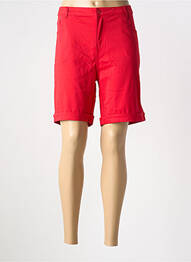 Bermuda tissage popeline taille normale rouge WORLD FASHION femme