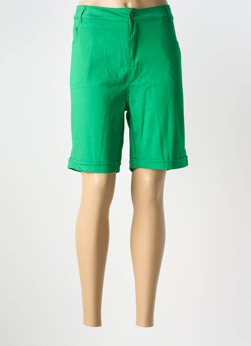 Bermuda vert WORLD FASHION pour femme