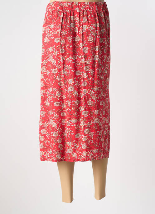 Jupe mi-longue rouge C'EST BEAU LA VIE pour femme