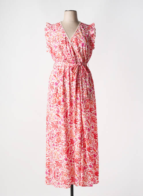 Robe longue rose BY ONE pour femme