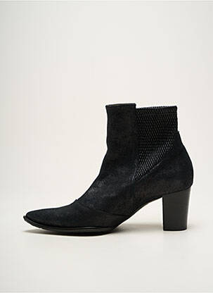 Bottines/boots tissage satiné talon de 4 à 6cm noir FRANCE MODE femme