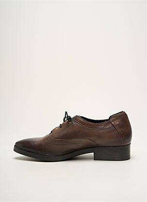 Derbies bout pointu talon plat jusqu'à 3cm marron CAFE NOIR femme