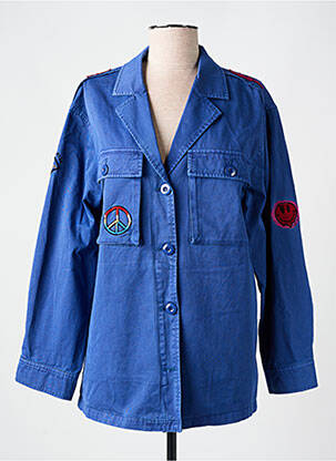 Veste casual col tailleur bleu FREEMAN T.PORTER femme