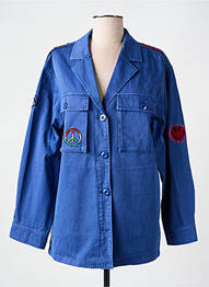 Veste casual col tailleur bleu FREEMAN T.PORTER femme