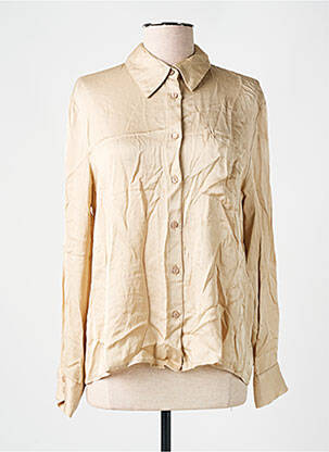 Chemisier coupe fluide manches longues beige PLEASE femme
