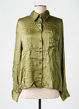 Chemisier coupe fluide manches longues vert PLEASE femme
