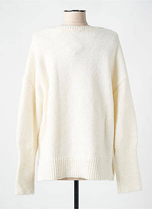 Pull col v manches longues blanc LES P'TITES BOMBES femme