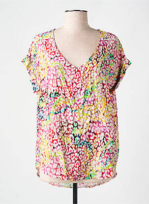 Blouse manches courtes manches courtes rose PLEASE femme