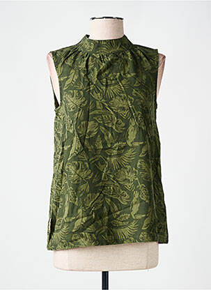 Blouse fermeture boutonnée au dos sans manche vert RAGWEAR femme