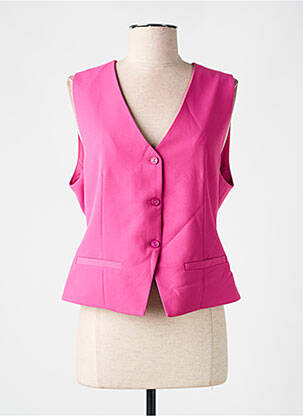 Gilet sans manche poches rose PLEASE femme