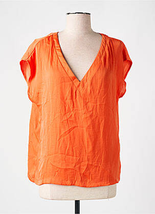 Blouse manches courtes manches courtes orange LES P'TITES BOMBES femme