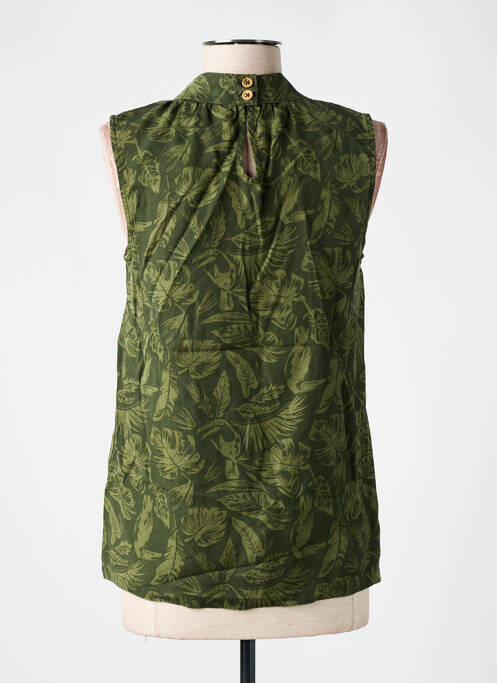Blouse fermeture boutonnée au dos sans manche vert RAGWEAR femme