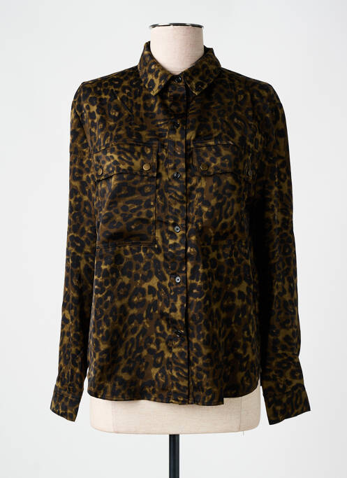 Chemisier coupe fluide manches longues vert FREEMAN T.PORTER femme