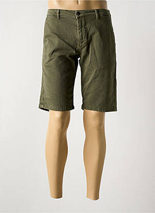 Bermuda coupe droite vert LE TEMPS DES CERISES homme