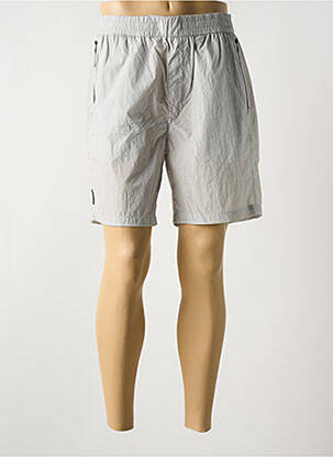 Bermuda taille élastique gris DOUBLEHOOD homme