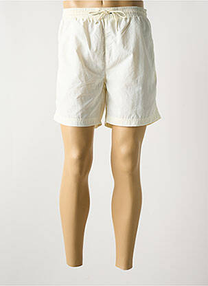Short de bain fermeture liens à nouer blanc ECOALF homme