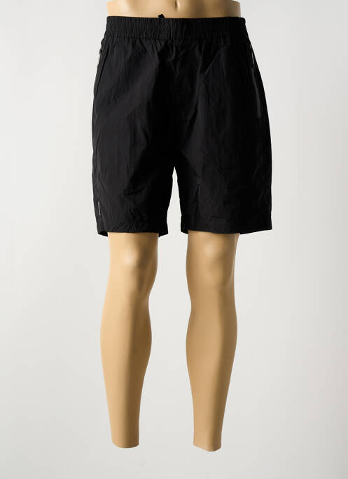 Bermuda taille élastique noir DOUBLEHOOD homme