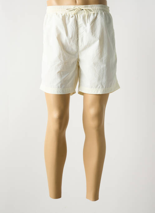 Short de bain fermeture liens à nouer blanc ECOALF homme