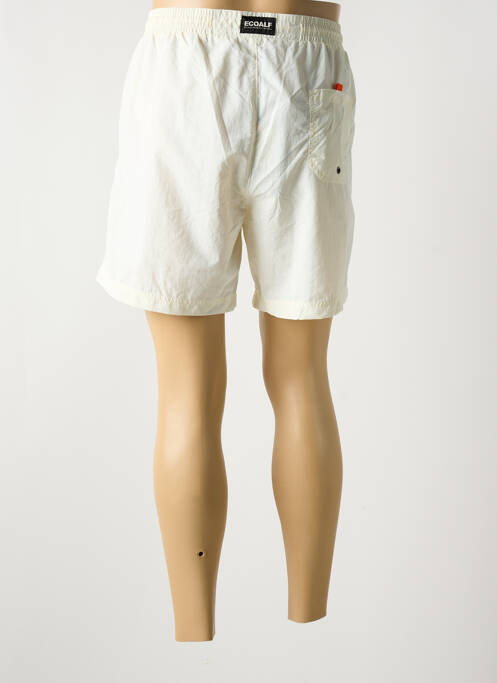 Short de bain fermeture liens à nouer blanc ECOALF homme