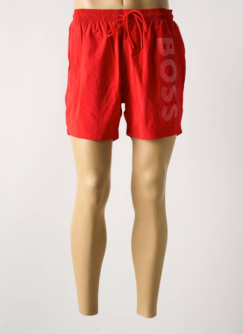 Short de bain rouge HUGO BOSS pour homme