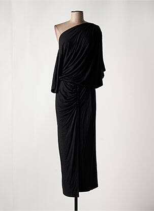 Robe longue imprimé fleurs manches 3/4 noir IMPERIAL femme
