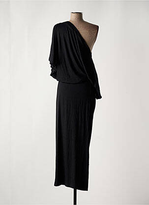 Robe longue imprimé fleurs manches 3/4 noir IMPERIAL femme
