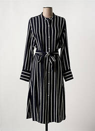 Robe mi-longue coupe fluide manches longues noir TOMMY HILFIGER femme