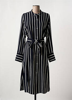 Robe mi-longue manches longues manches longues noir TOMMY HILFIGER femme