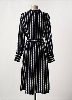 Robe mi-longue coupe fluide manches longues noir TOMMY HILFIGER femme
