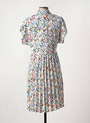 Robe mi-longue imprimé fantaisie manches courtes blanc TOMMY HILFIGER femme